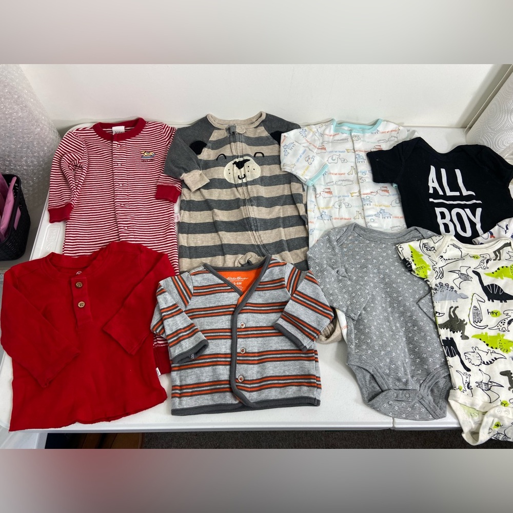 NWOT EUC BUNDLE Gerber Carter’s baby boy’s‎ jumper onesie pants 3-6 months set
